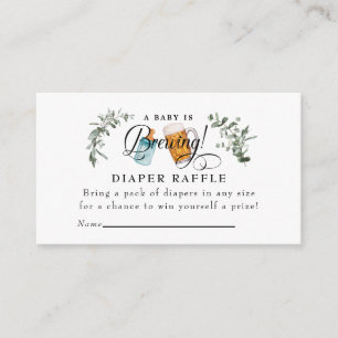 Baby Brewing Watercolor Baby Shower Enclosure Card