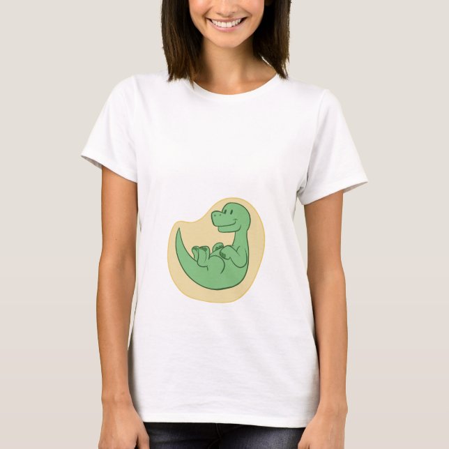 Baby Brontosaur Maternity Shirt (Front)
