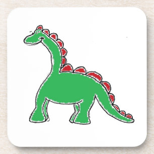 Baby Brontosaurus Cartoon Dinosaur Gear Coaster