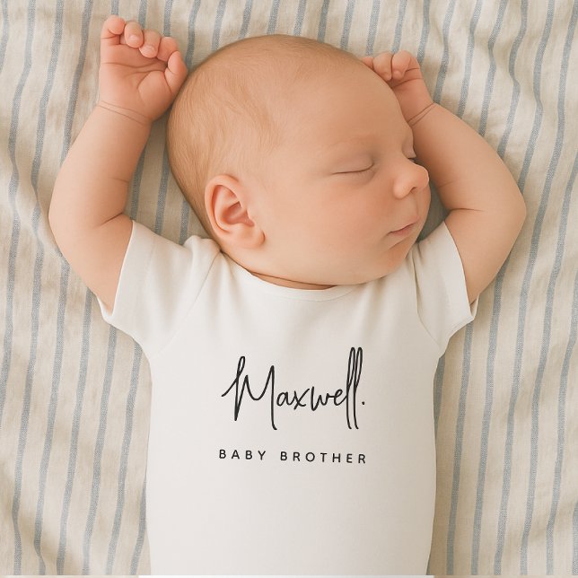 Baby Brother Custom Name New Baby Bodysuit (Creator Uploaded)