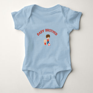 Baby Brother with Big Brother Soccer Ball Bodysuit