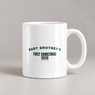 Baby Brother's First Christmas 2026 Funny Mug