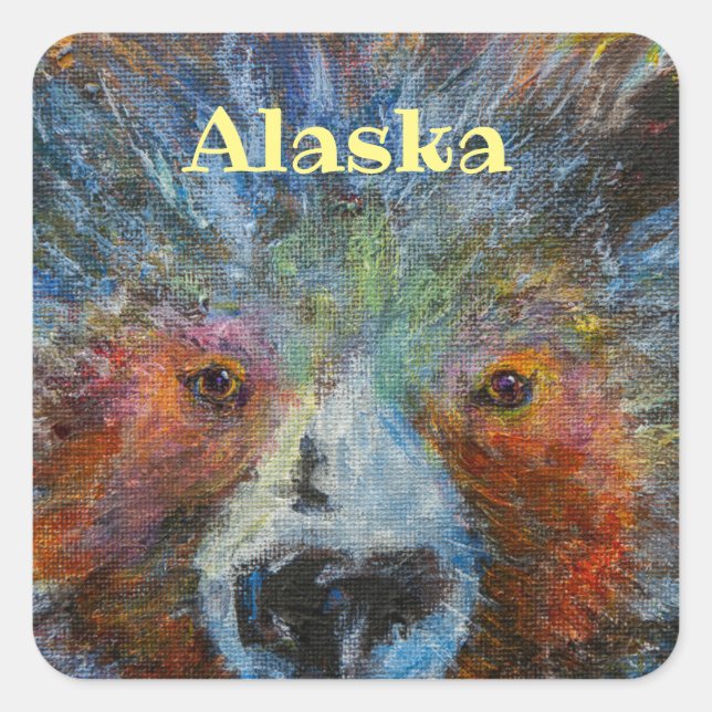 Baby Bruin _ALASKA Square Sticker (Front)