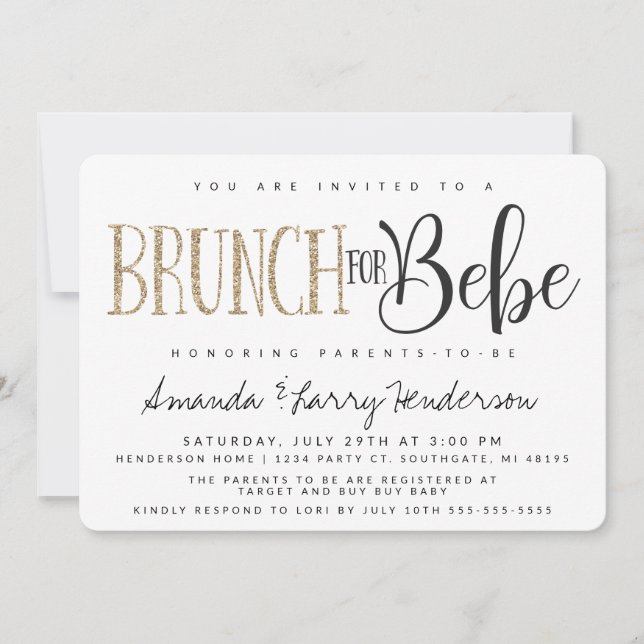Baby Brunch Baby Shower Invitation (Front)