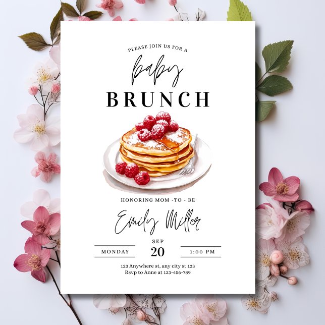 Baby Brunch Baby Shower invite, Breakfast Pancake  Invitation (Creator Uploaded)
