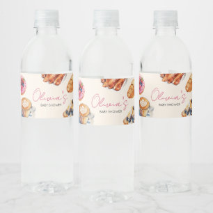 Baby Brunch Bread Pastries Baby Shower Water Bottle Label