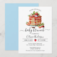 Baby Brunch Shower pancake blue