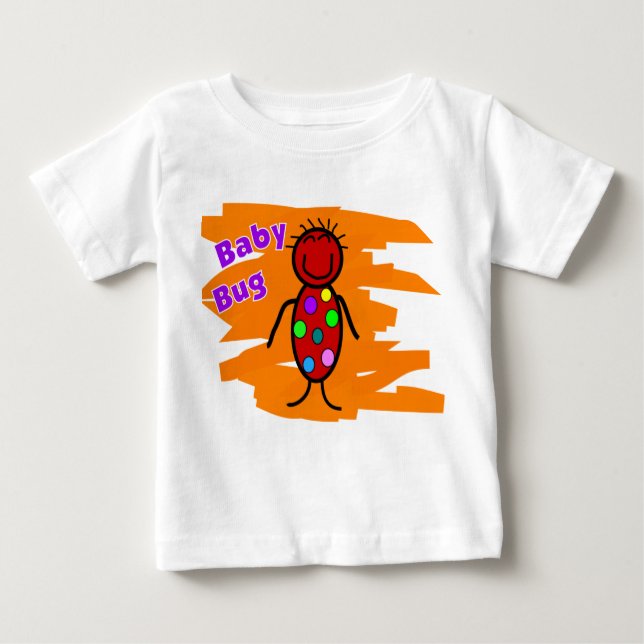 Baby Bug Infant T-Shirt--Adorable Bug Design Baby T-Shirt (Front)