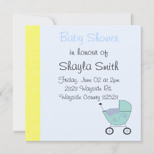 Baby Buggy Baby Shower Invitation