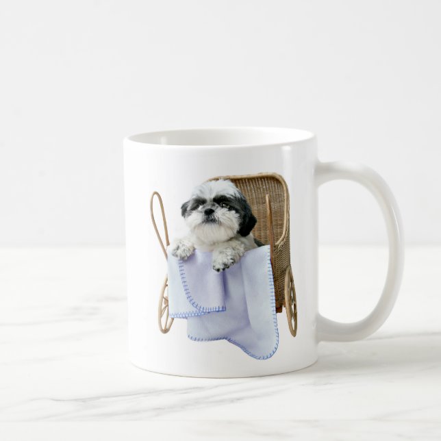 Baby buggy boy dogs coffee mug (Right)