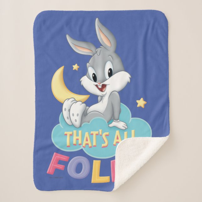 Baby BUGS BUNNY™ | That's All Folks Sherpa Blanket (Front)
