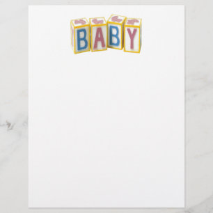 Baby Building Blocks Letterhead