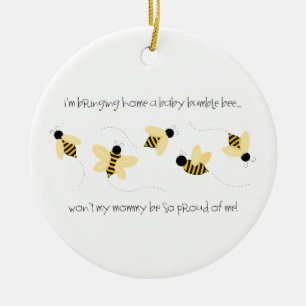 Baby Bumble Bee Ceramic Tree Decoration