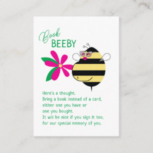 Baby Bump Mum Bee with Glasses Book Beeby Enclosure Card