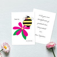 Baby Bump Mum Bee with Glasses Pink Flower