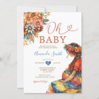 Baby Bump Shower Pregnant Belly Colourful Floral