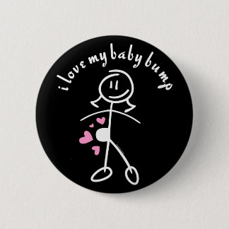 Baby Bump Stick Mum Button (DK)