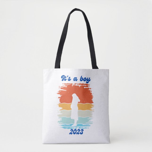 Baby bump Vintage Sunset Pregnancy Tote Bag (Front)