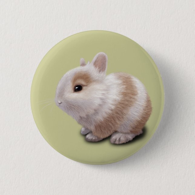 Baby Bunny 6 Cm Round Badge (Front)