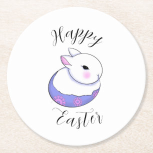Baby Bunny Easter Paper Coaster