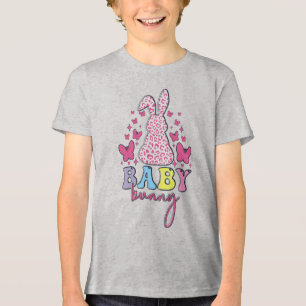 Baby Bunny Happy Easter Day Design-60673 Tri-Blend Shirt