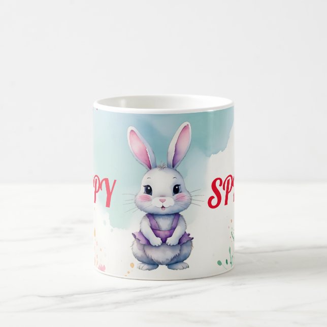 Baby Bunny in Spring  Coffee Mug (Center)
