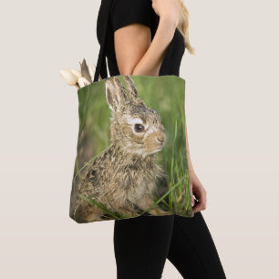 Baby Bunny in the Grass Tote Bag