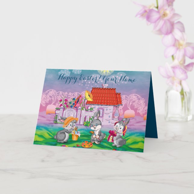 Baby Bunny little Card (Orchid)