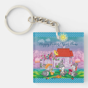 Baby Bunny little Key Ring