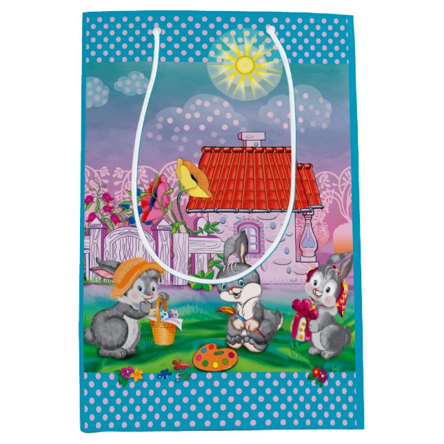 Baby Bunny little Medium Gift Bag (Front)