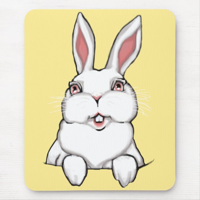 Baby Bunny Mousepad Festive Bunny Decorations (Front)
