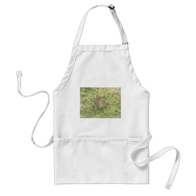 Baby Bunny Munching Standard Apron (Front)