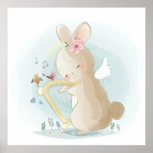 Baby bunny poster