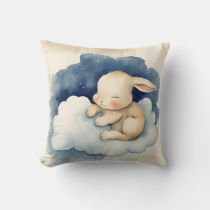 Baby Bunny Rabbit Boys Nursery Cushion