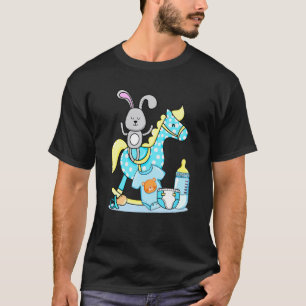 Baby Bunny Rabbit On Rocking Horse 1 T-Shirt