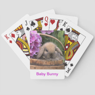 Baby Bunny Rabbit Playing Cards