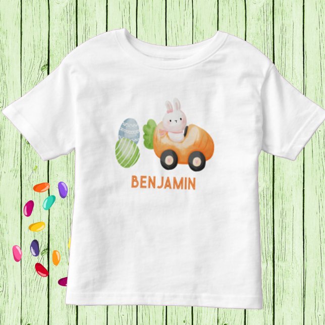 Baby Bunny with Easter Eggs Personalised  Toddler T-Shirt (Creator Uploaded)