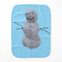 Baby Burp Cloth – Snowman