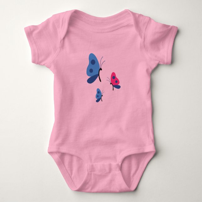 baby butterfly  baby bodysuit (Front)