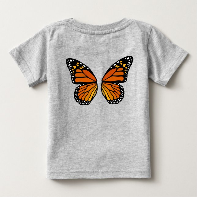 Baby Butterfly Shirt Cute Butterfly Wings Baby Top (Back)