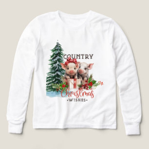 Baby Calfs - Country Christmas Wishes LS T-Shirt