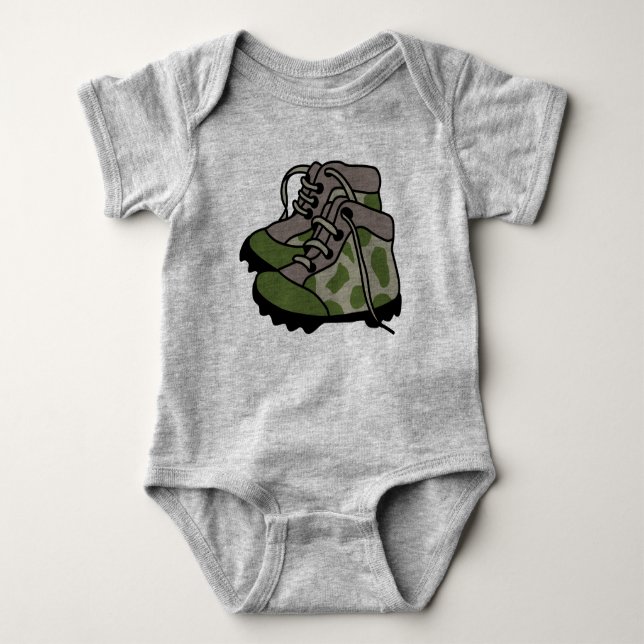 Baby Camo Boots Bodysuit (Front)