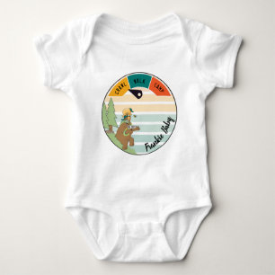 Baby Camp Bear, Snake, Owl Personalize Baby Bodysuit