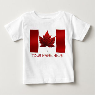 Baby Canada Flag Souvenir Organic One-Piece T-Shirt
