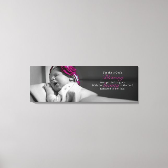 BABY CANVAS GODS BLESSING PRINT (Front)