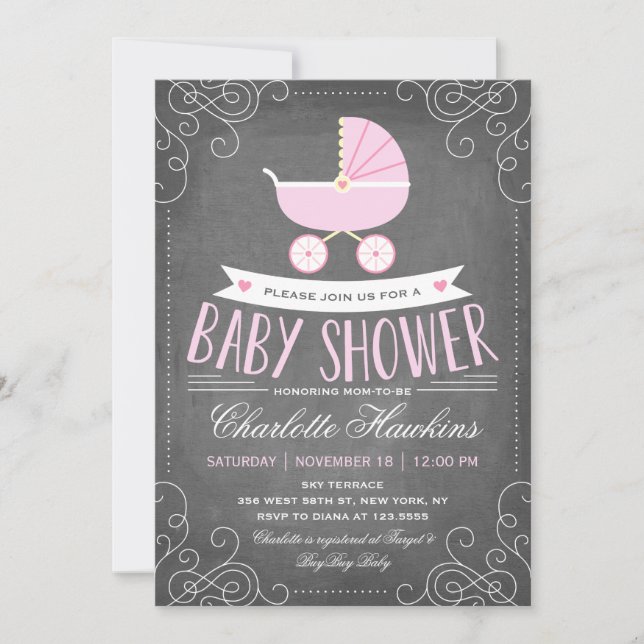 Baby Carriage | Baby Shower Invitation (Front)
