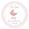 Baby Carriage Baby Shower Sticker Pink