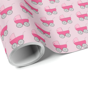 Baby Carriage Shower Gift Wrapping Paper