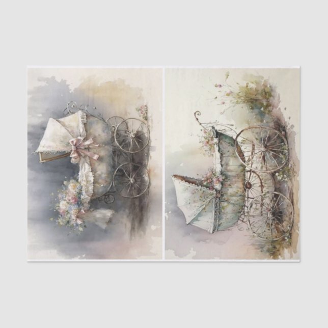 Baby Carriage  Tissue Paper (Front)