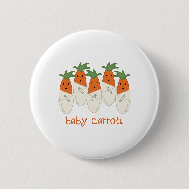 Baby Carrots 6 Cm Round Badge (Front)